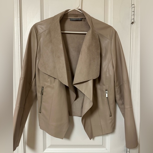 bagatelle Jackets & Blazers - Bagatelle Beige Faux Leather Jacket